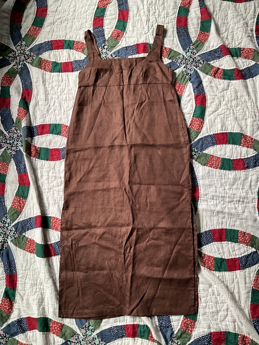 DISSH chocolate brown linen dress -AU 8-
